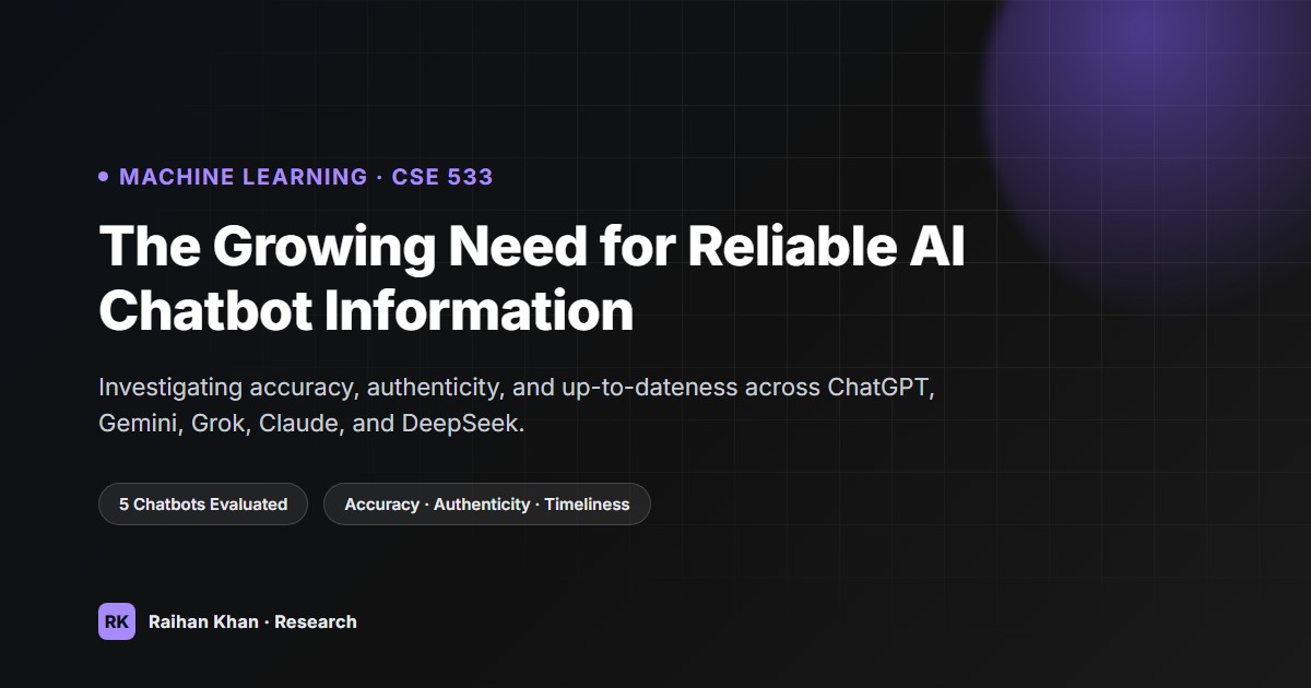 The Growing Need for Reliable AI Chatbot Information research cover