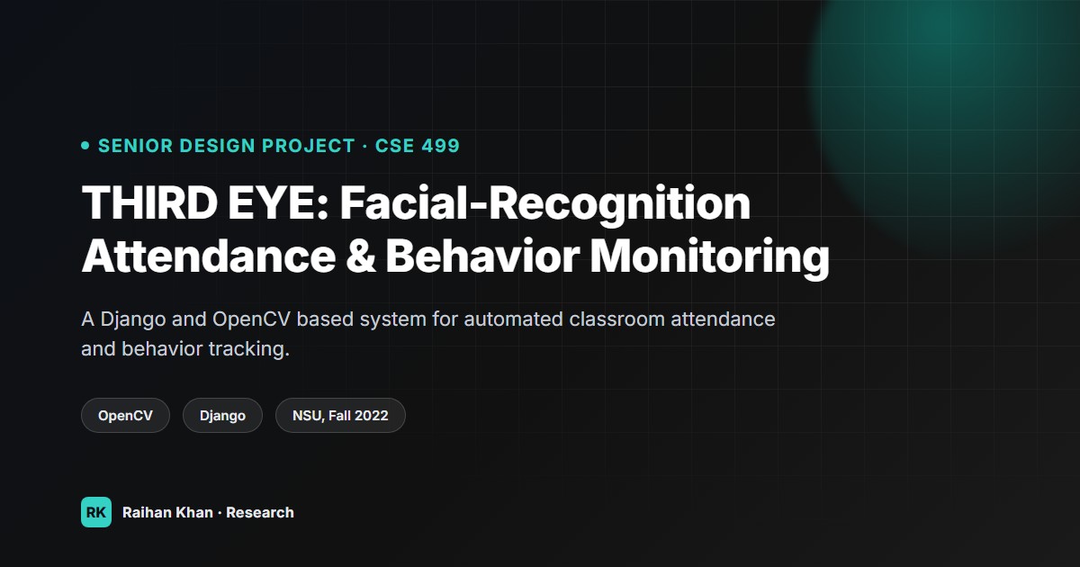 THIRD EYE attendance and behavior monitoring research cover